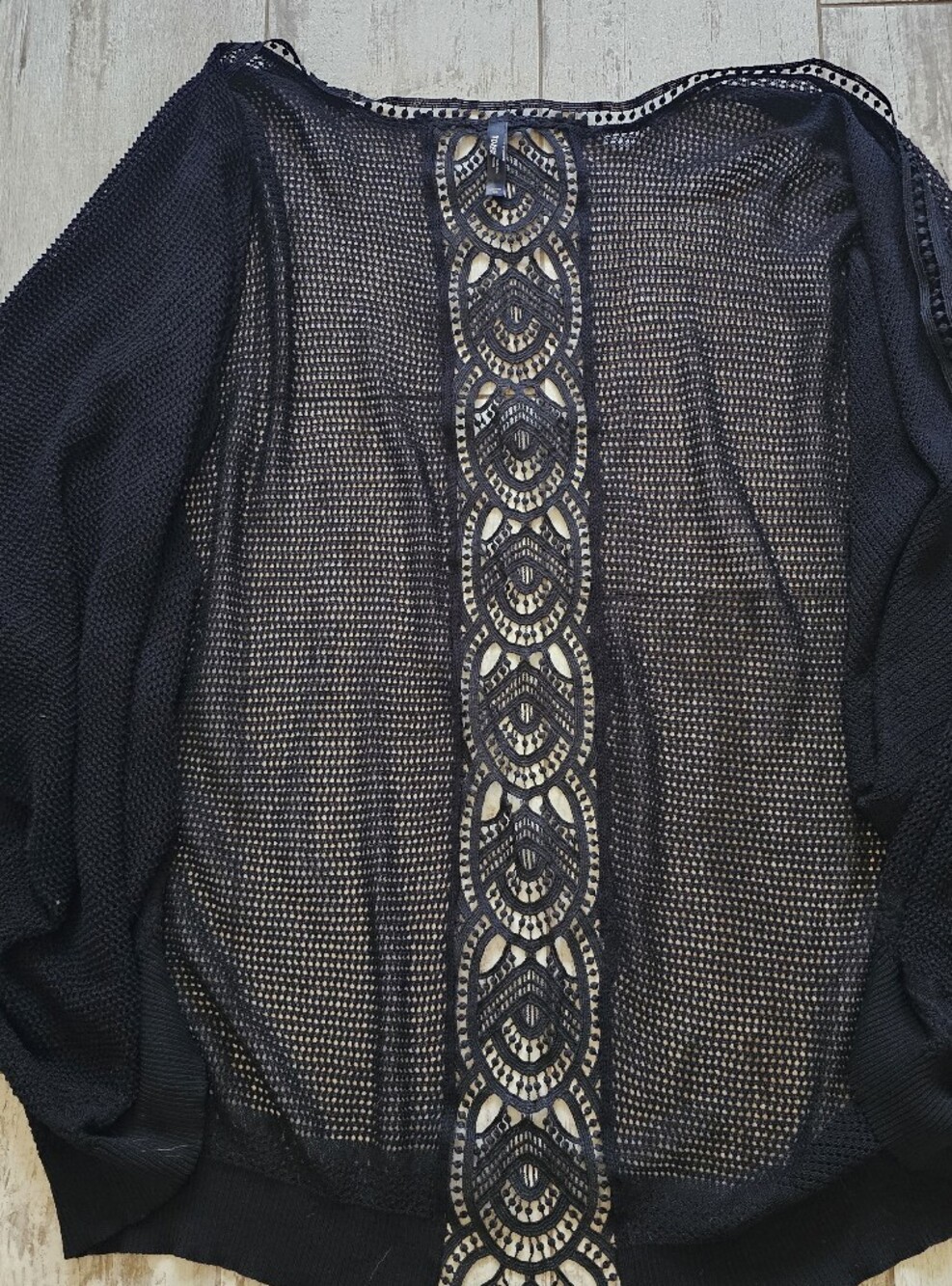 Torrid Boho Black Knit Drape Kimono with Center Panel 3X - 4X